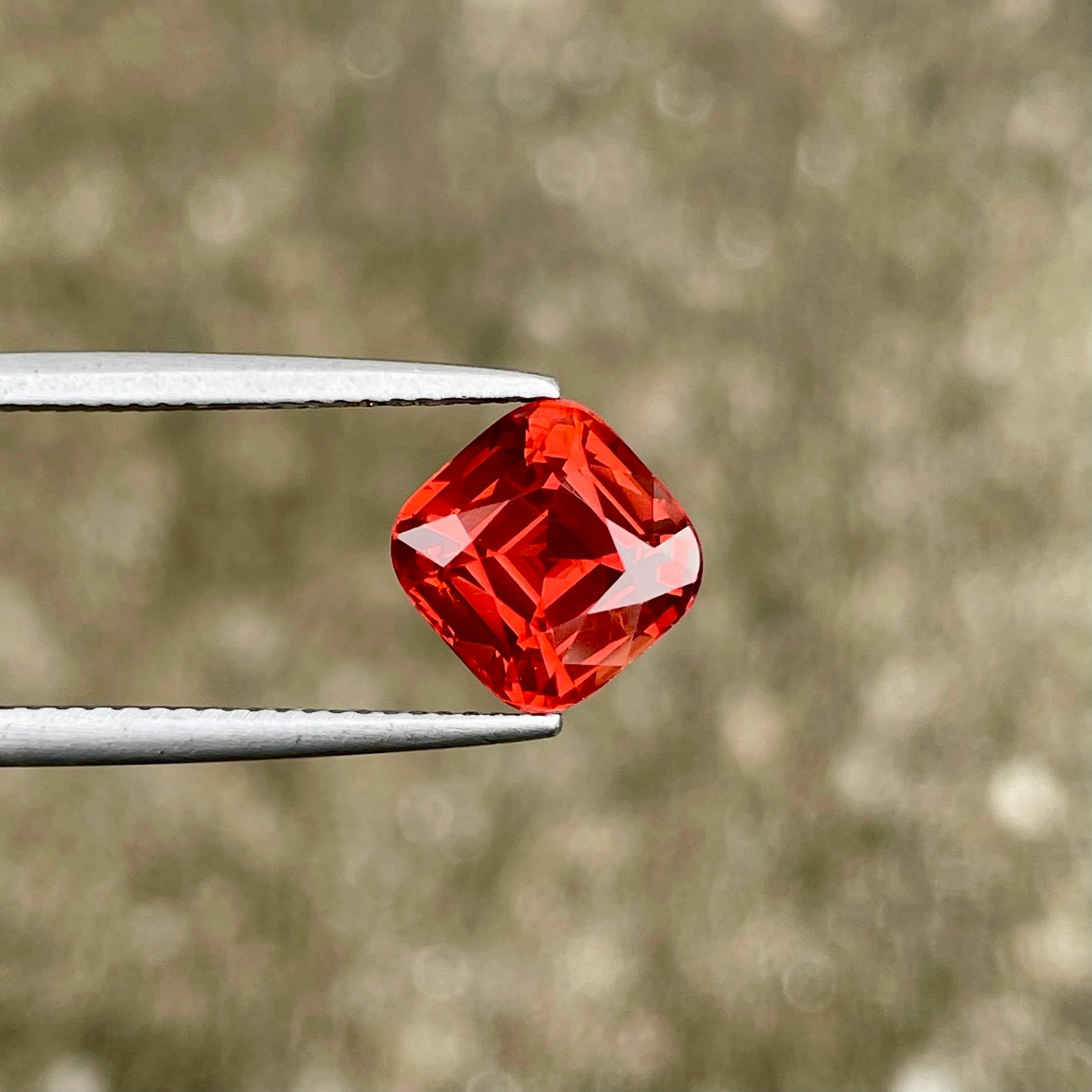 3.33 Carat Reddish Orange Spinel Stone