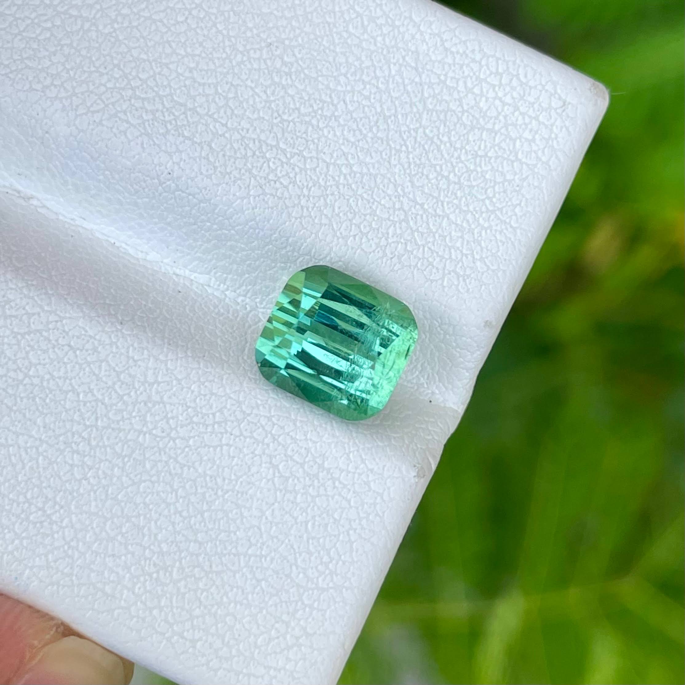 3.80 Carat Green Blue Tourmaline Stone