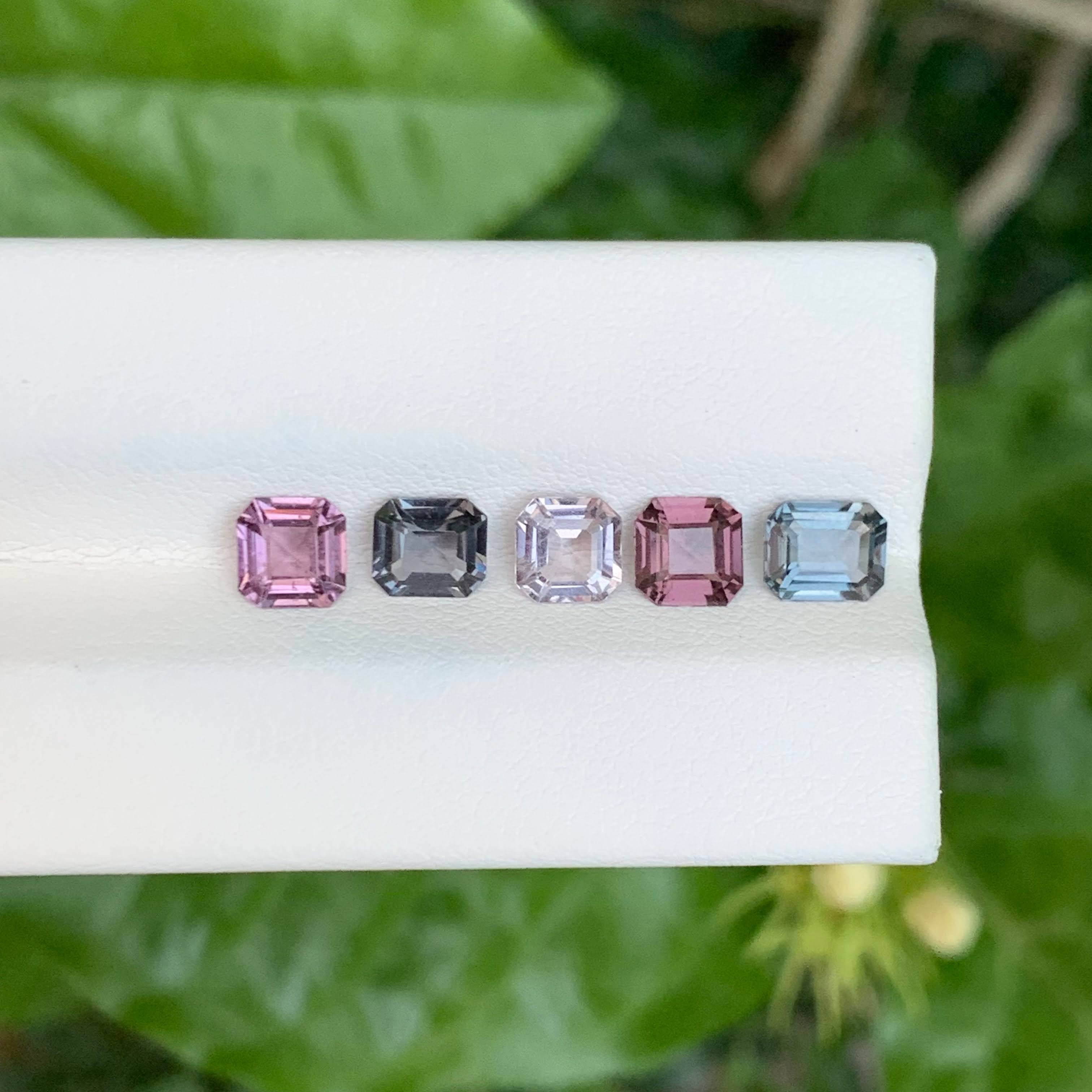 3.50 carats Multi Color 5 Piece Spinel Gems Lot