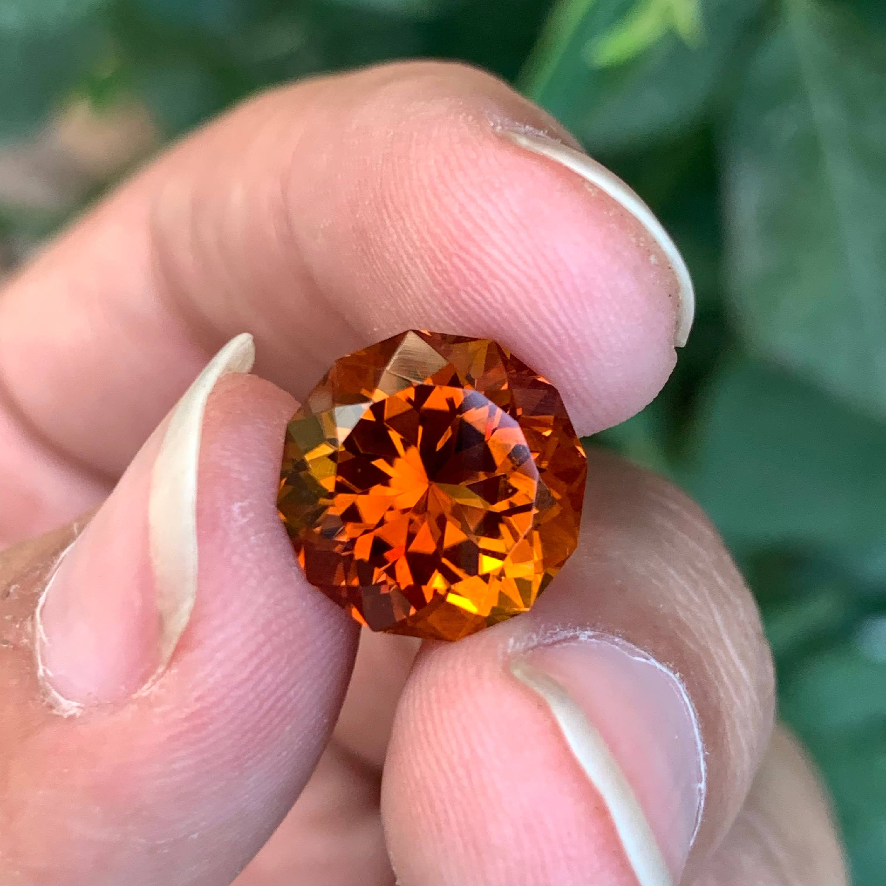 6.55 carats Loose Fire Citrine Stone