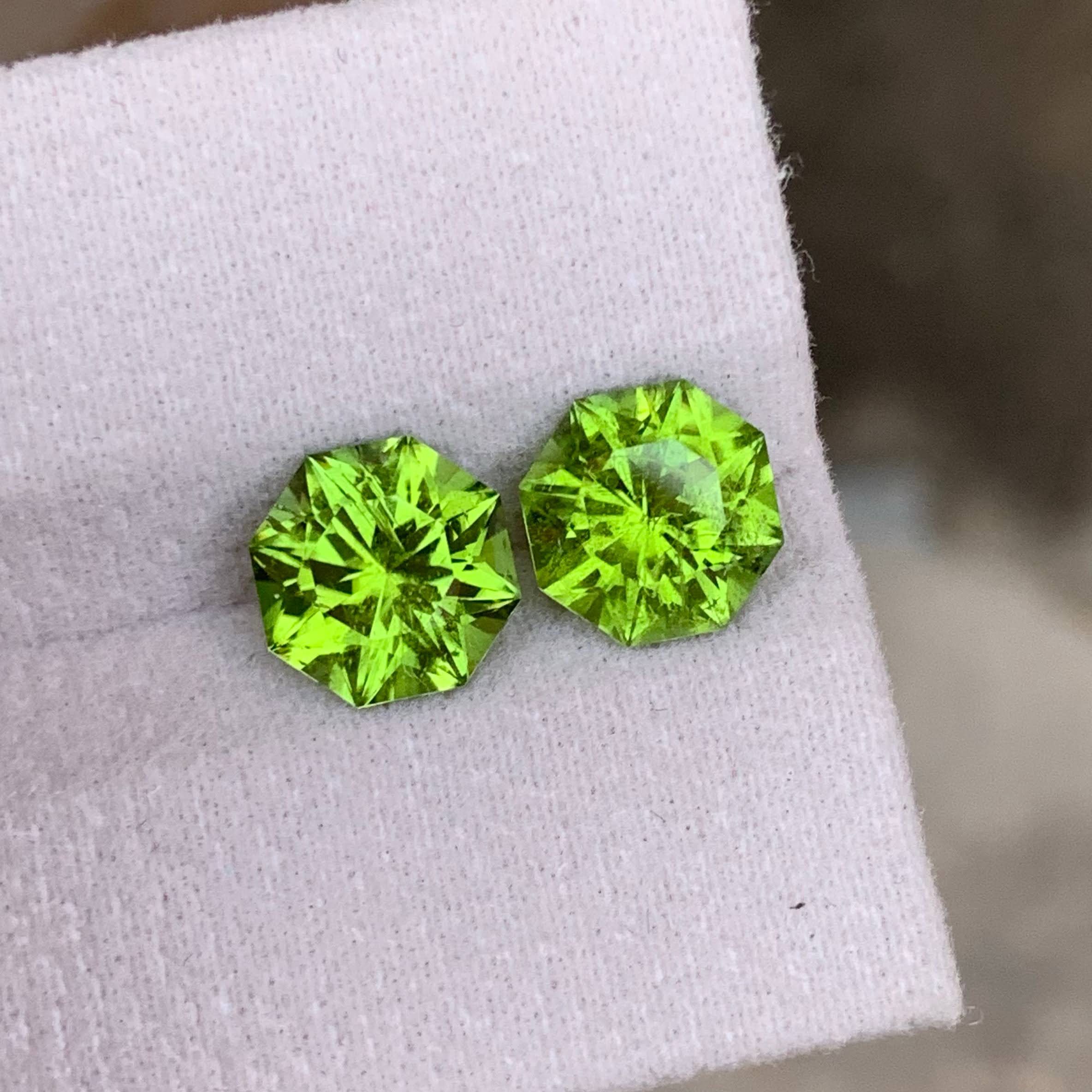 5.00ct Fancy Cut Peridot Pair
