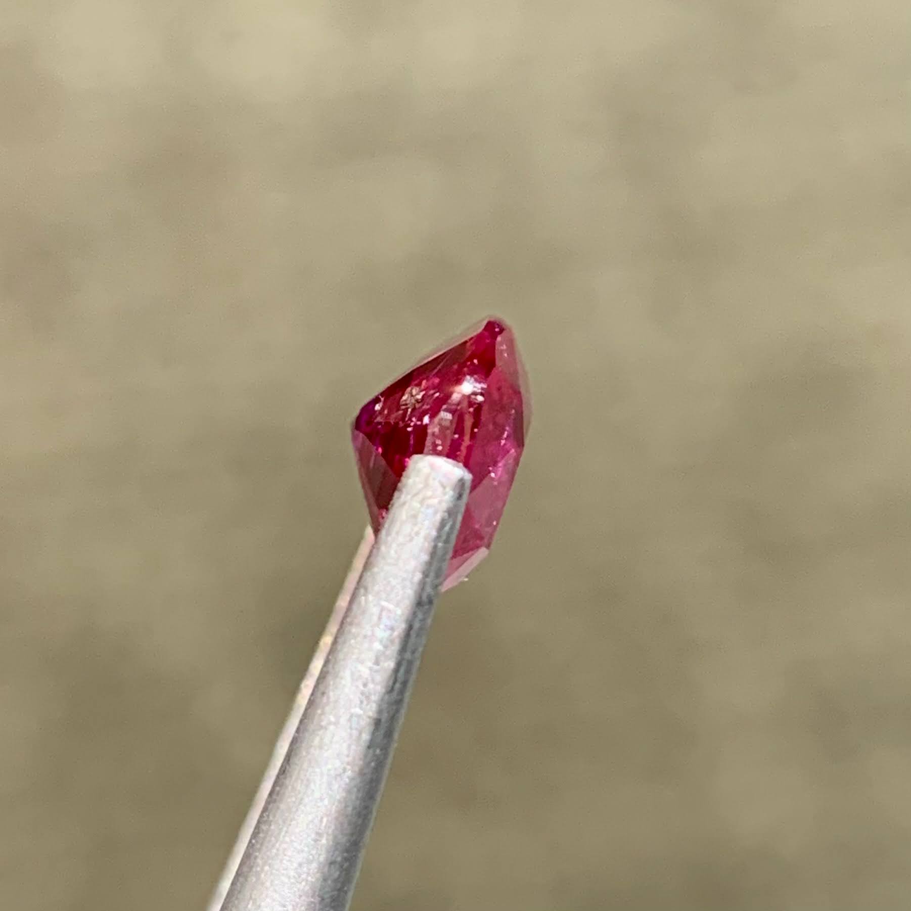 2.14 Ct AIGS Certified Reddish Pink Ruby Oval