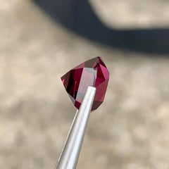 6.36ct Pinkish Red Garnet Cushion Cut