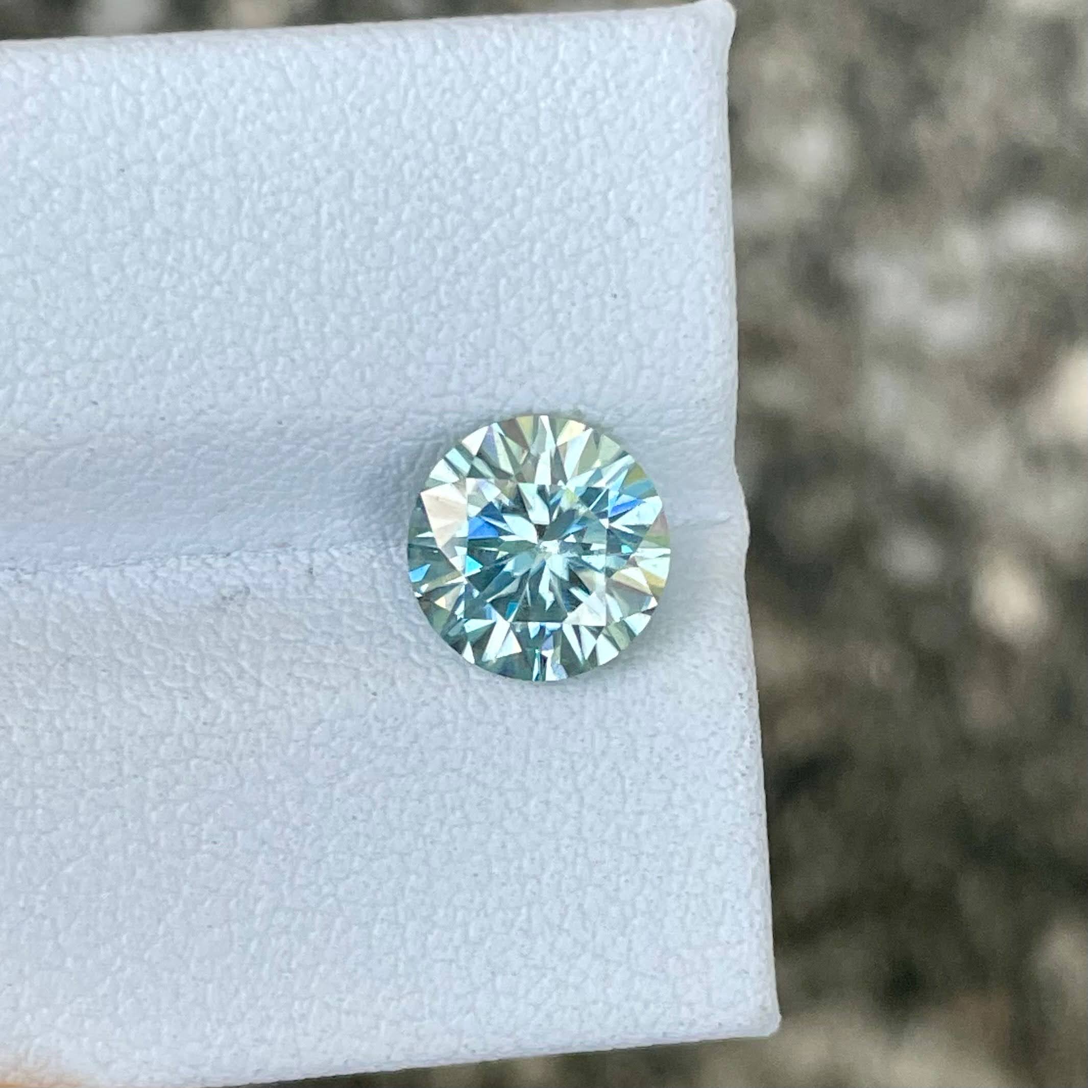 1.80 Carats Round Lab Grown Moissanite