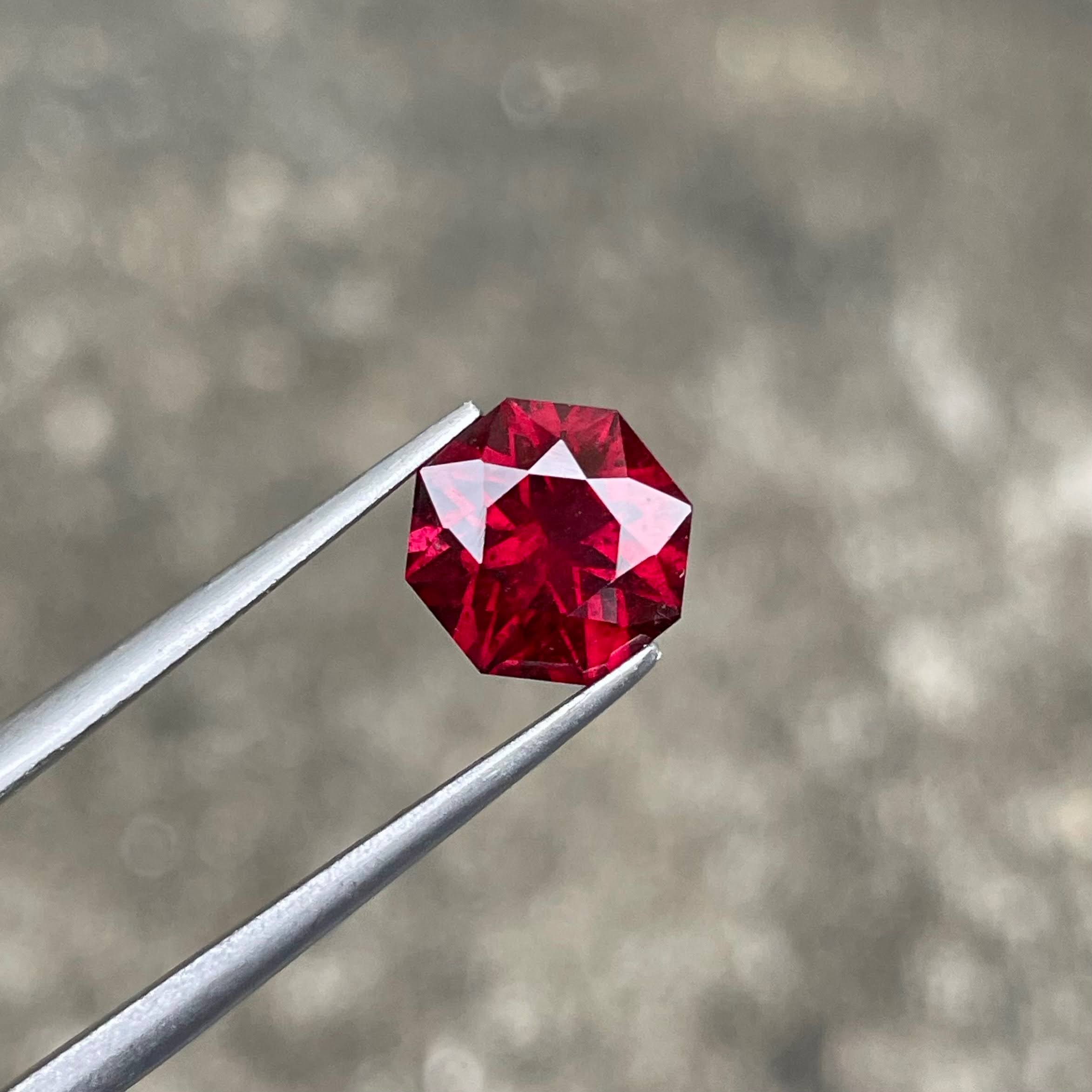 3.12 Carats Red Garnet Stone