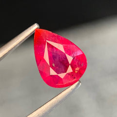 1.44ct Pinkish Red Ruby Pear