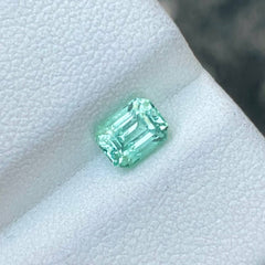0.79ct Light Green Emerald Emerald Cut