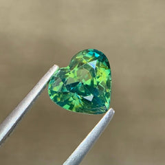 1.53Ct Teal Sapphire Heart Shape