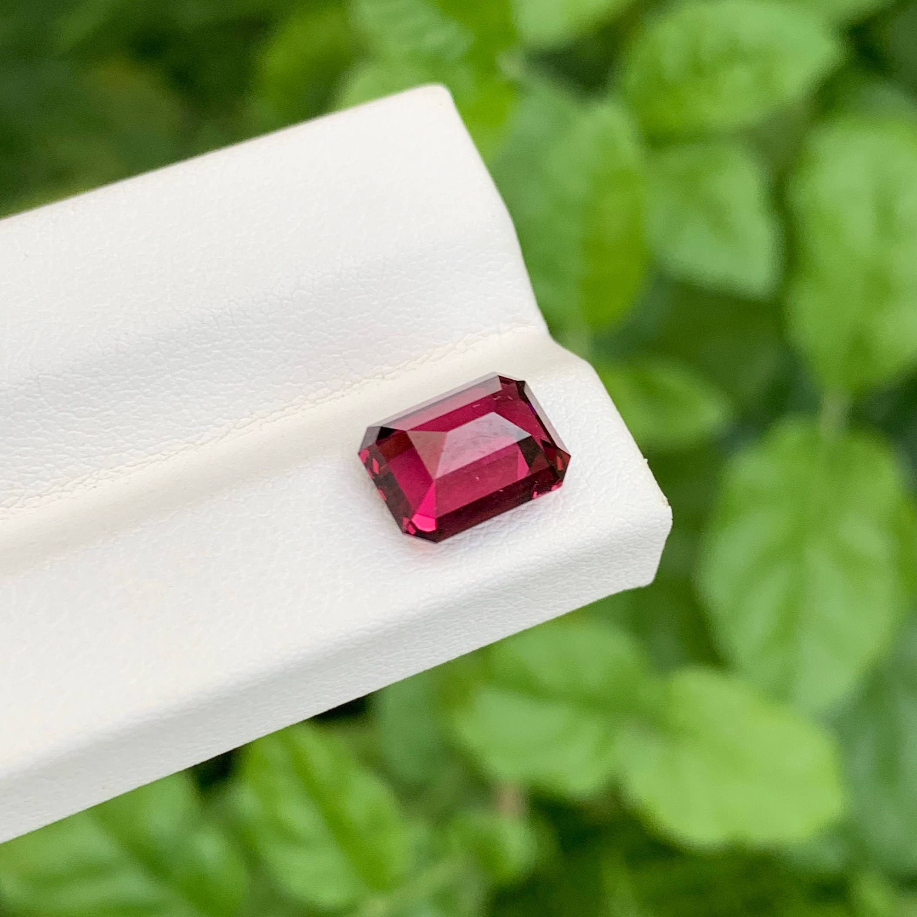 3.80 Carat Pinkish Red Garnet Stone