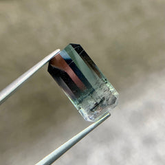 7.06 Ct Natural Bi-Color Tourmaline Emerald Cut