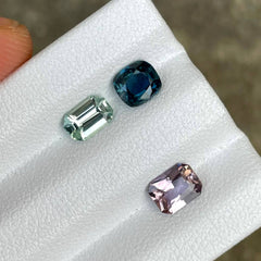 2.10 Carats 3 Piece Sapphire Gems Lot