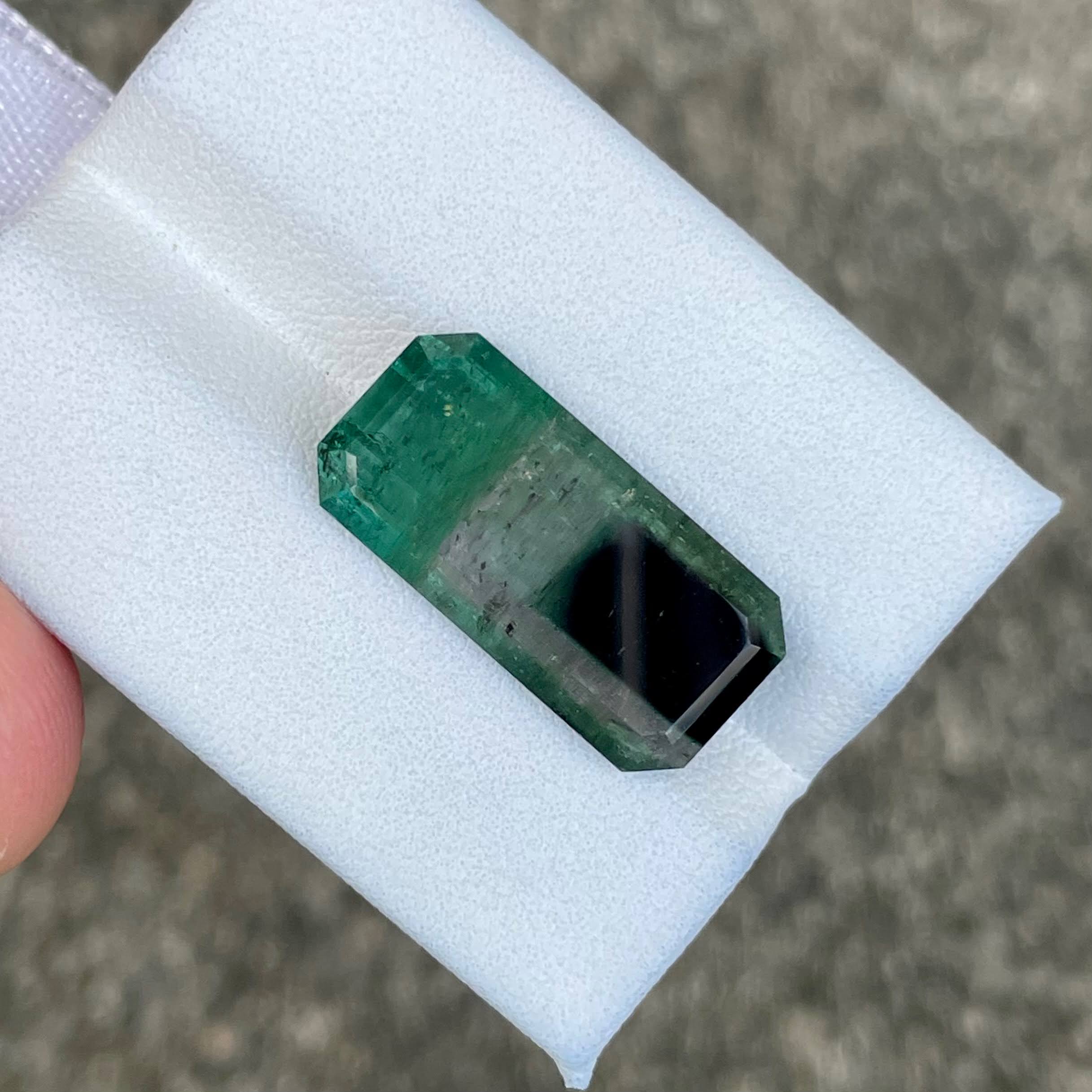 10.94 Carats Tricolor Tourmaline Stone