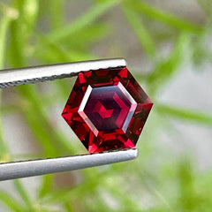 2.45 Carats Hexagon Shape Garnet Stone