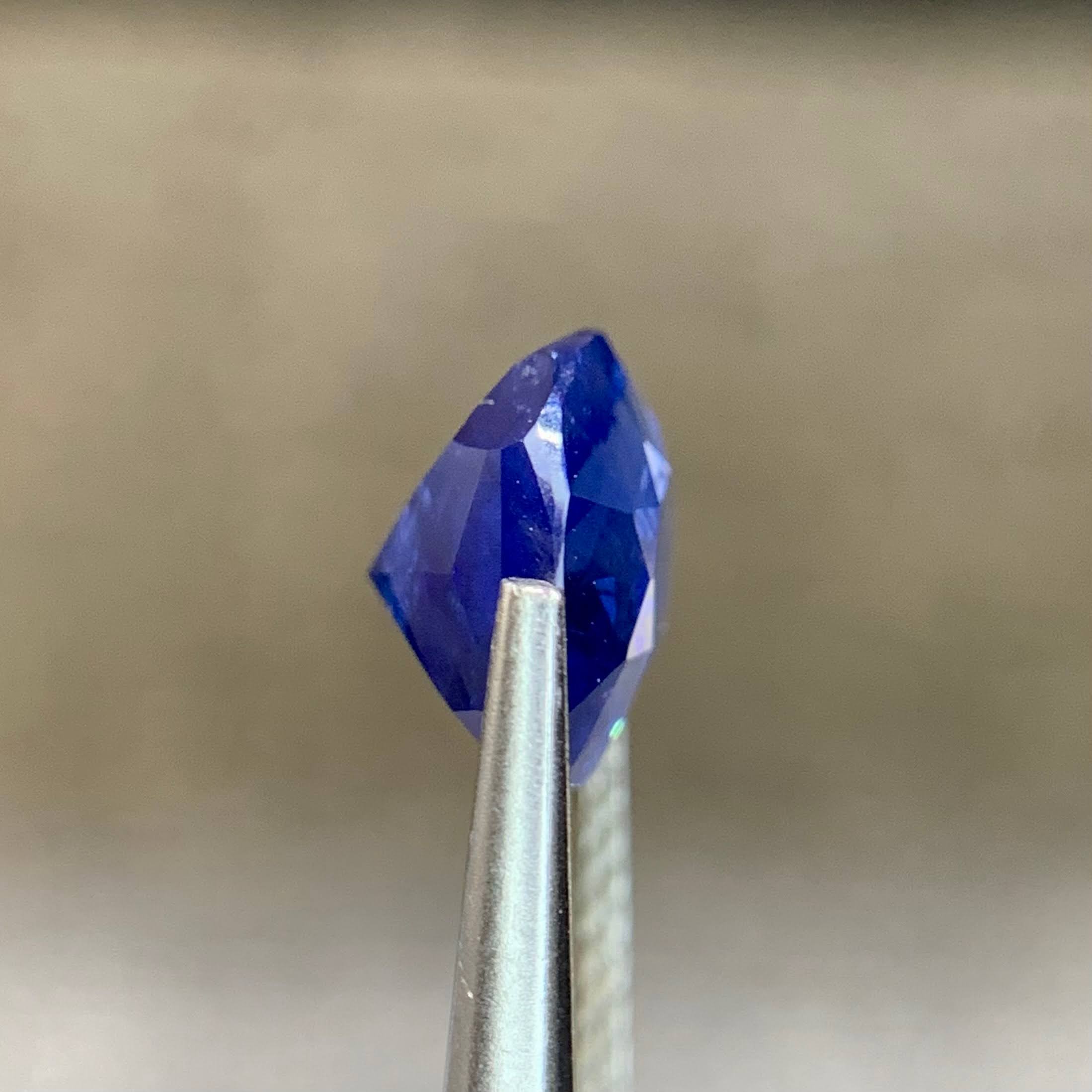 3.48ct Certified Blue Sapphire Cushion Cut