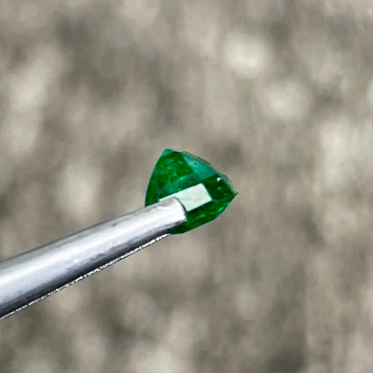 0.62ct Rich Green Zambian Emerald Emerald Cut 
