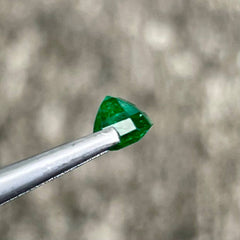 0.62ct Rich Green Zambian Emerald Emerald Cut 