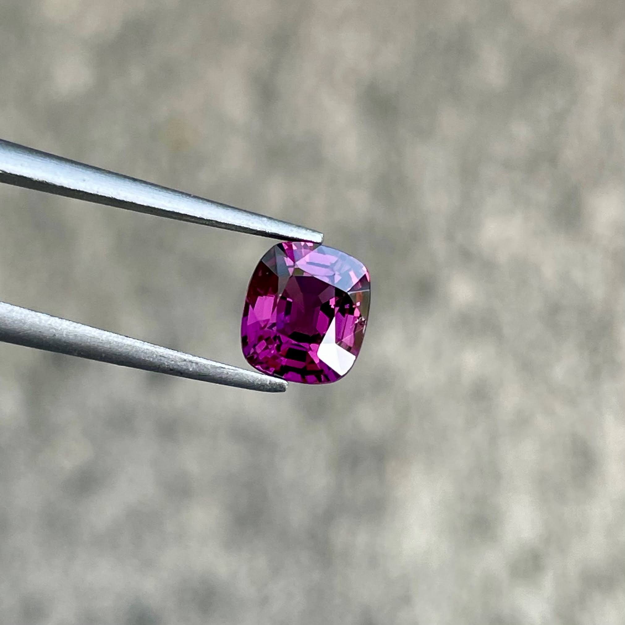 1.32 Carat Purple Spinel Cushion Cut