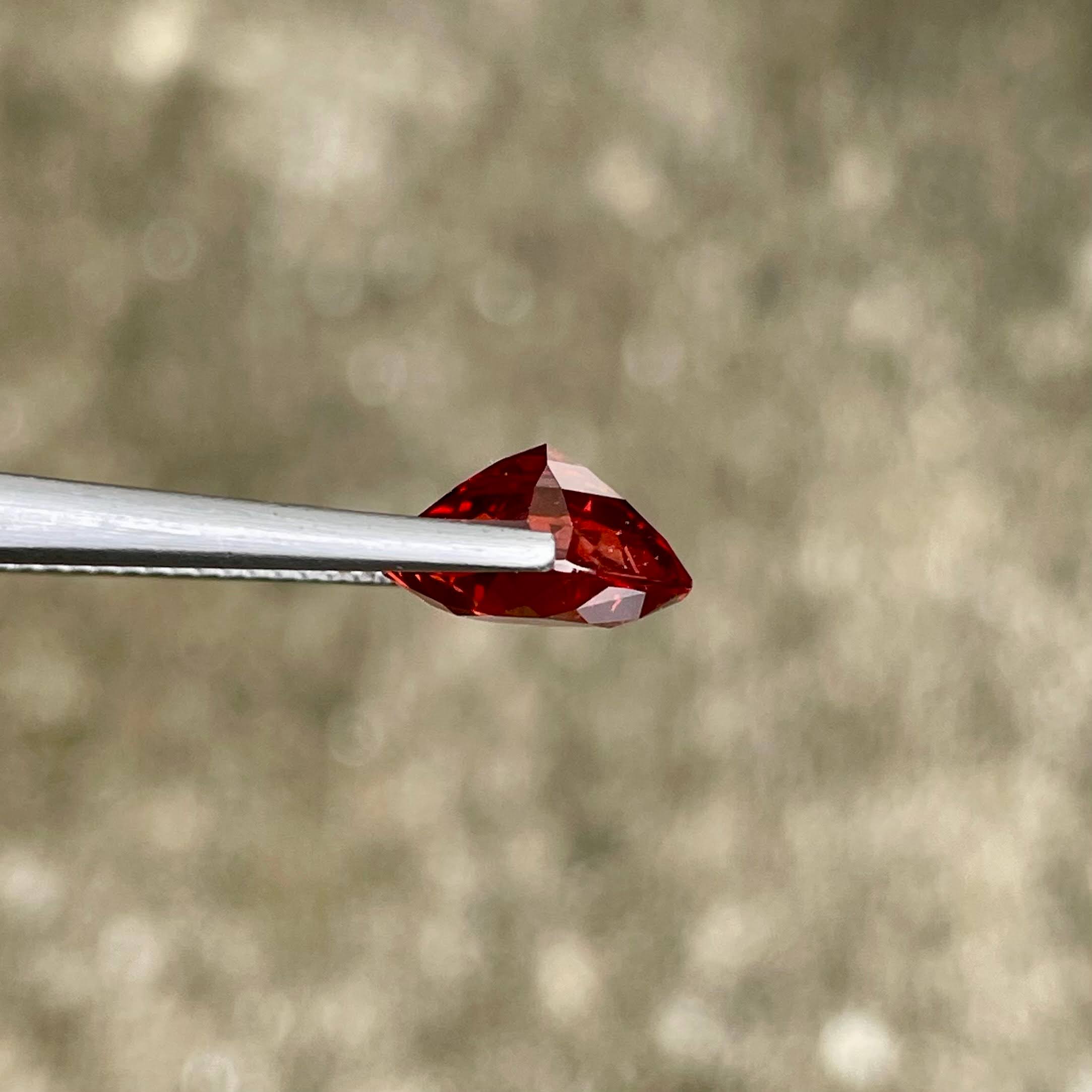 3.33 Carat Reddish Orange Spinel Stone