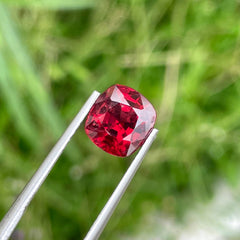 4 Carats Red Tanzanian Cushion Garnet