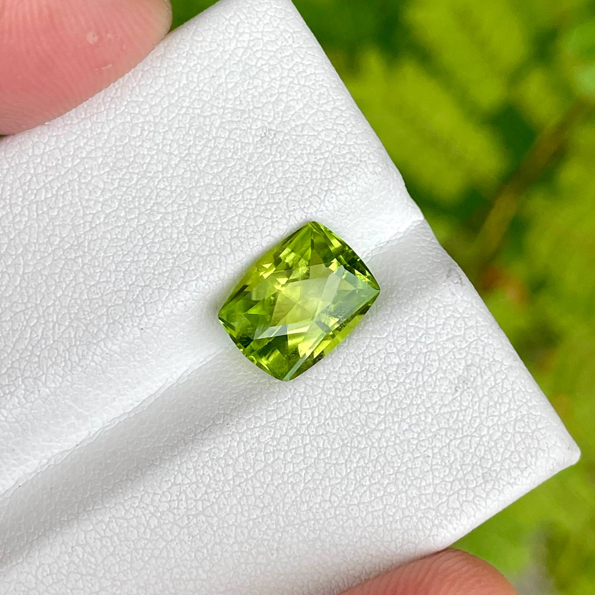 3.53 Carats Peridot Stone Custom Cut