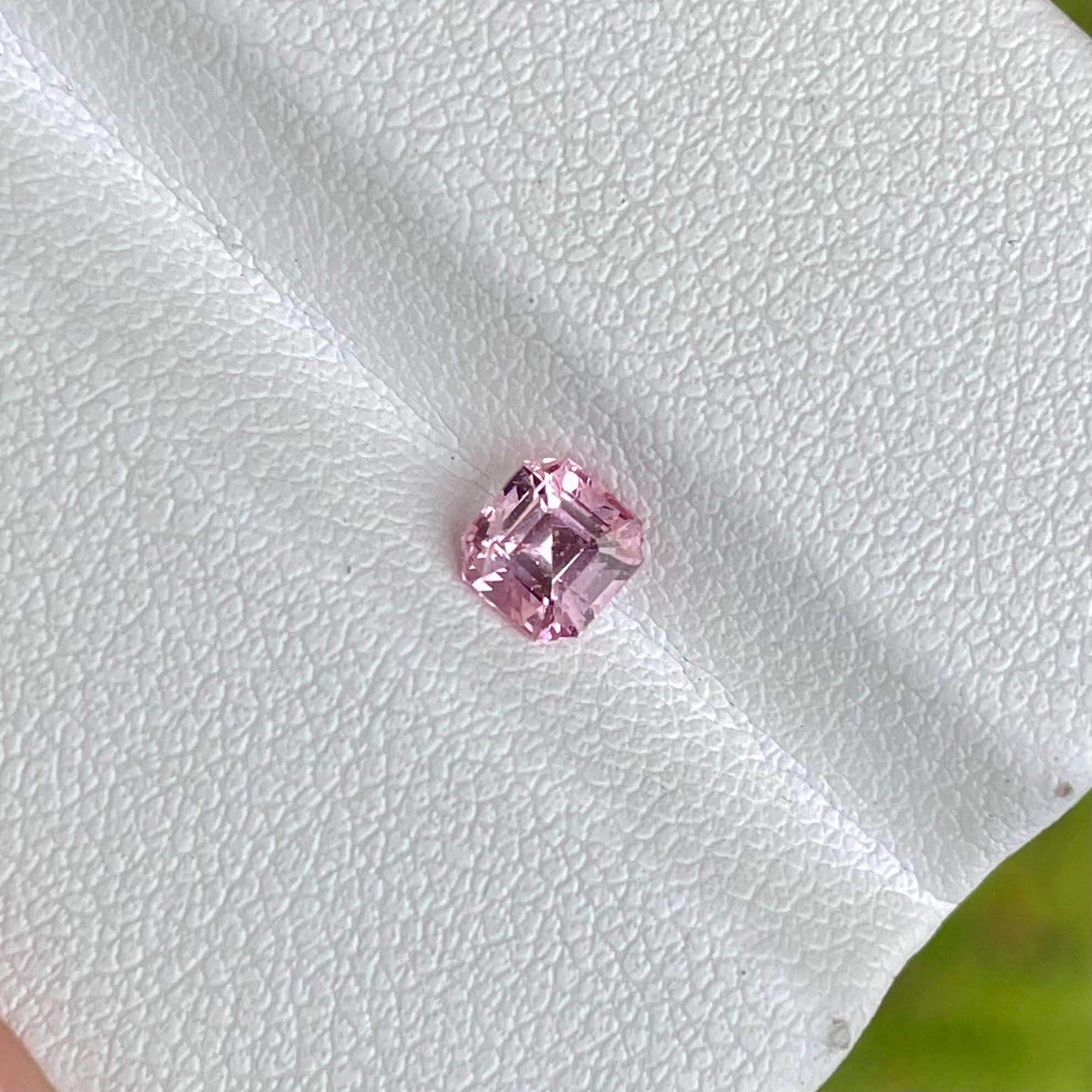 0.56 Carats Pink Spinel Stone Asscher Cut