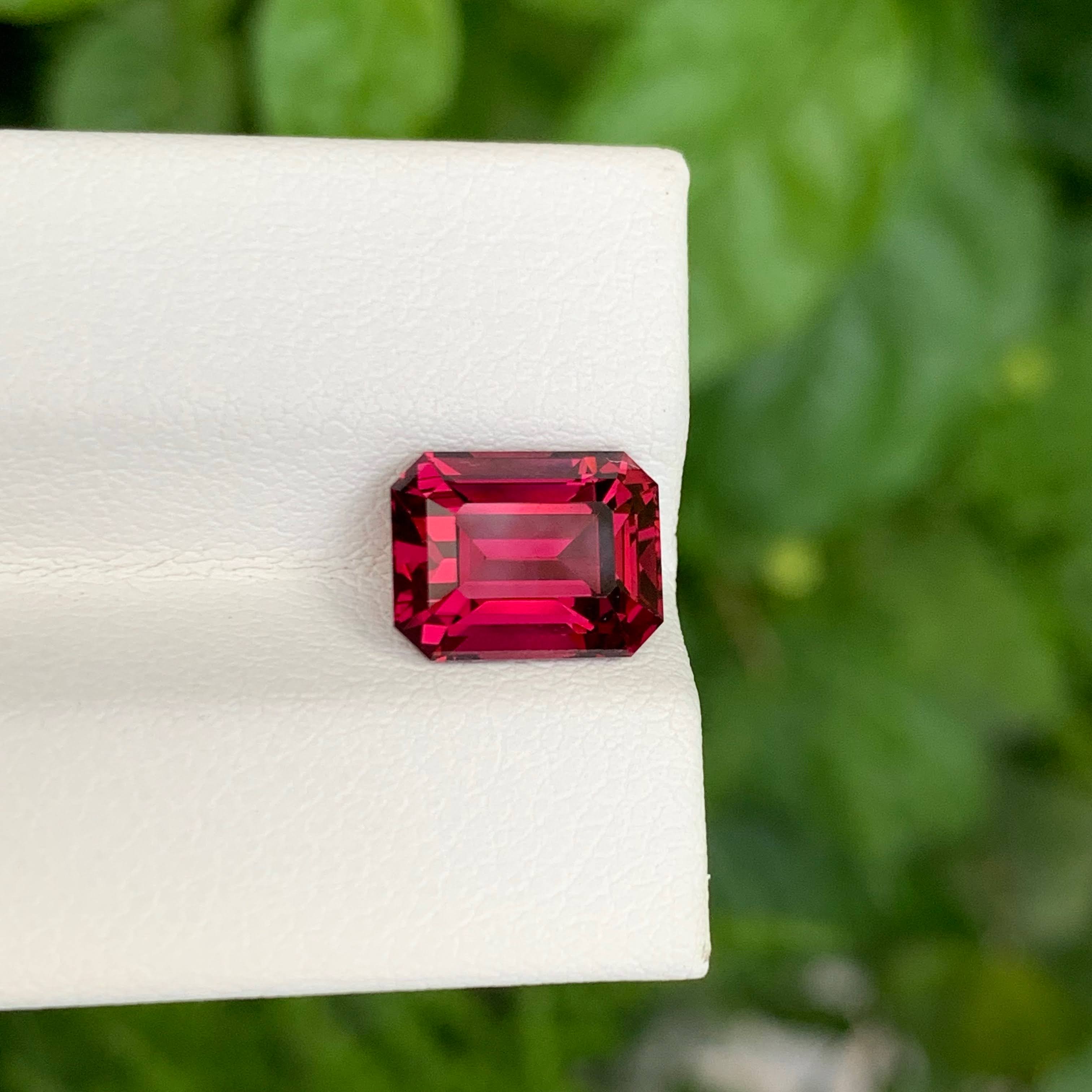 3.80 Carat Pinkish Red Garnet Stone