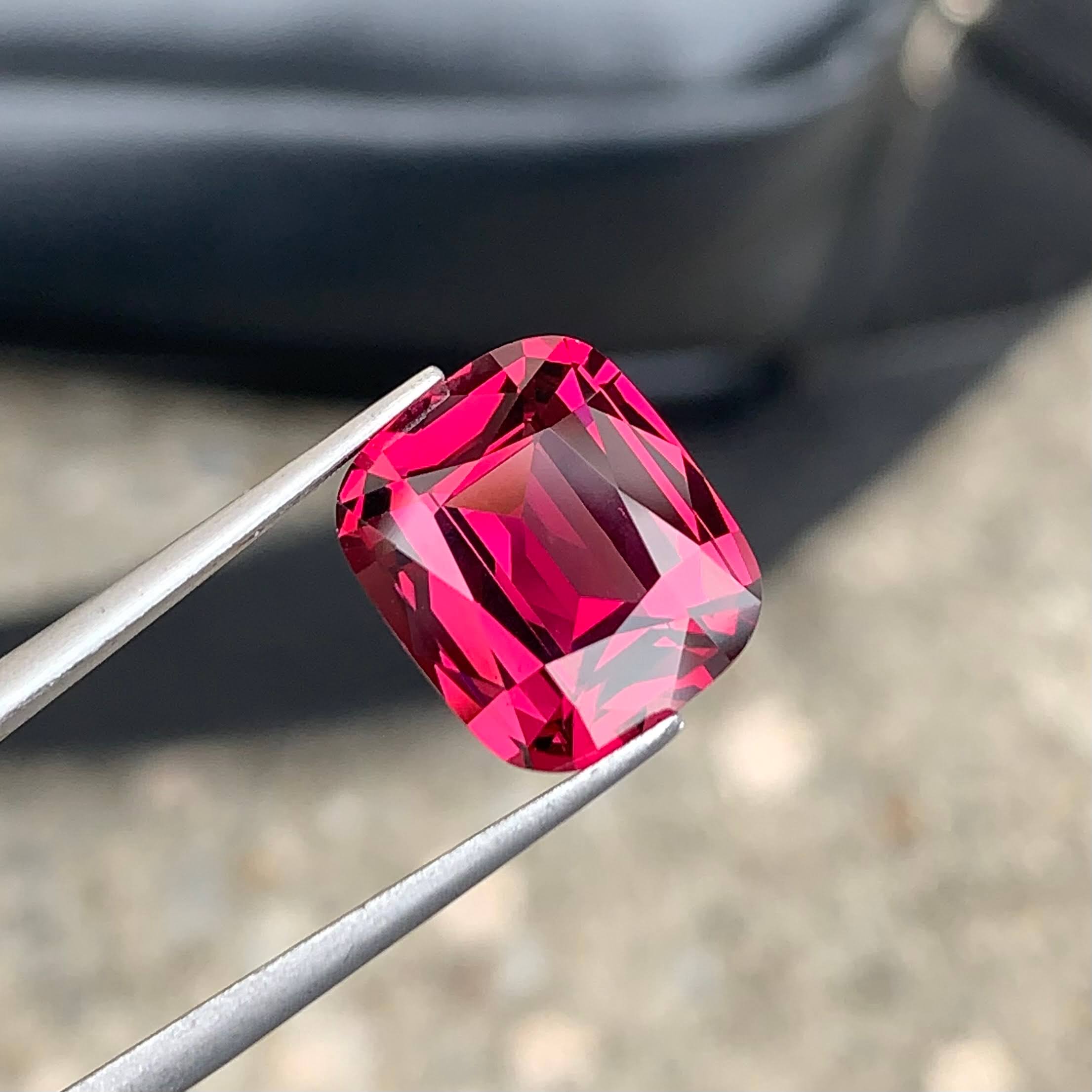 7.47ct Rose Pink Garnet Cushion Cut