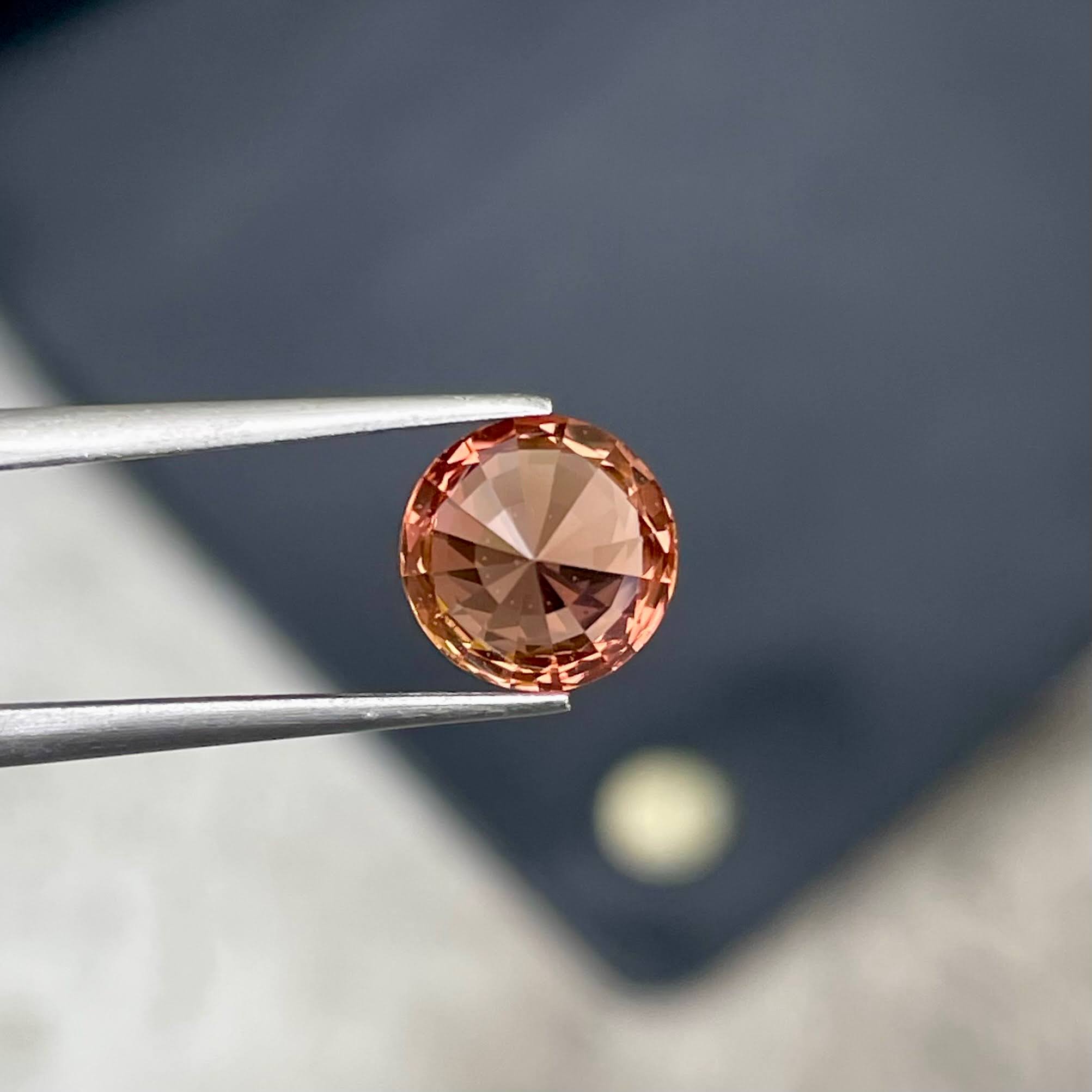 3.31 Carat Round Sunset Tourmaline Gem 