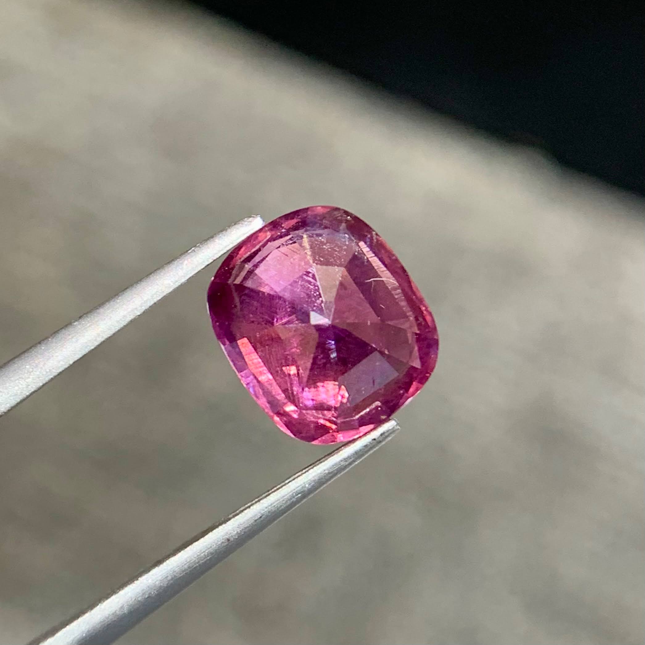 3.22ct Reddish Pink Spinel Cushion Cut