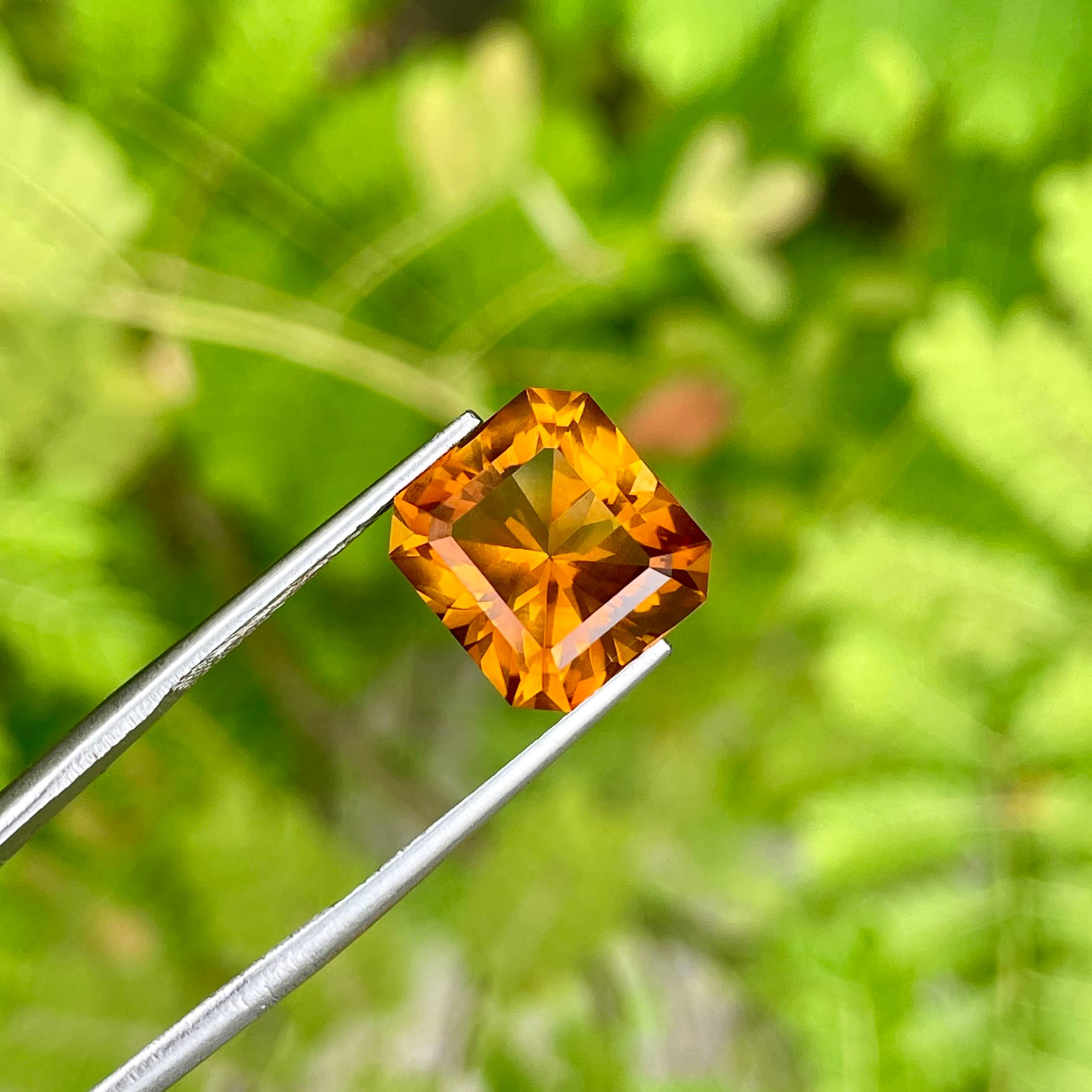 6.60 Carats Custom Precision Citrine