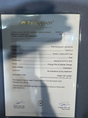 15.67 Ct Certified Padparadscha Sapphire Oval