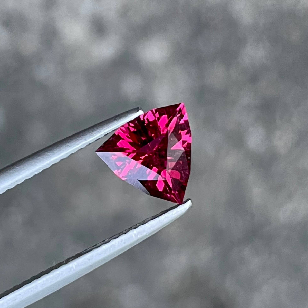 1.46 Carats Red Garnet Trilliant Shape
