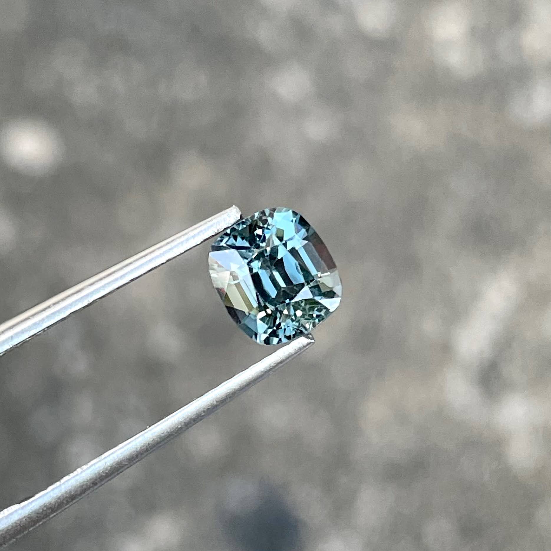 1.56 carats Teal Gray Spinel Gemstone