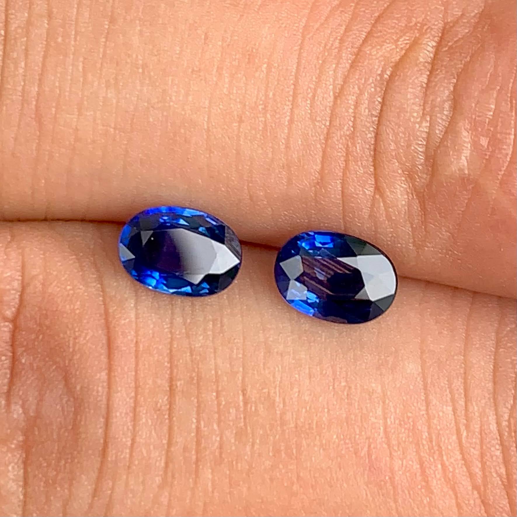 1.52Ct Blue Sapphire Pair