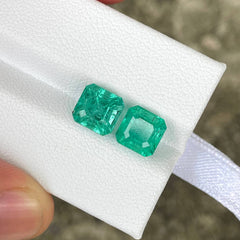 4.75 Carats Emerald Pair Asscher Cut