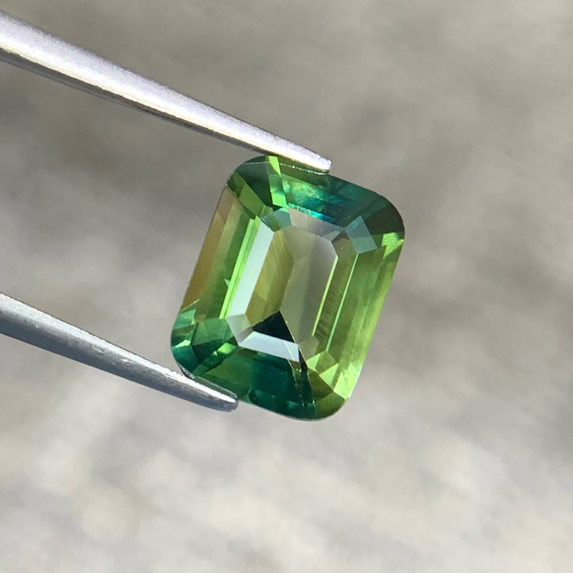 4.26Ct Teal Sapphire Cushion Cut 