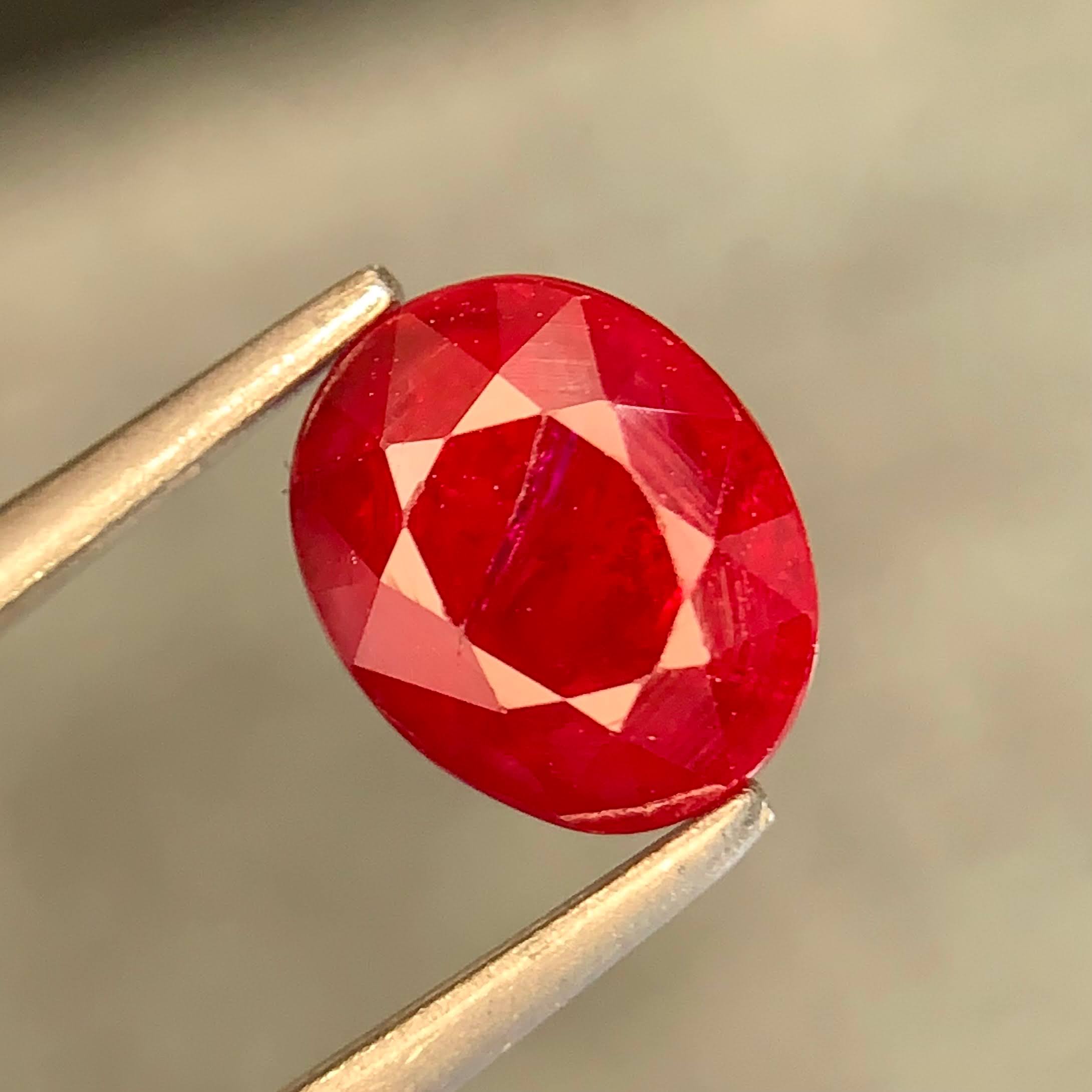 1.54ct Natural Red Ruby Oval Cut