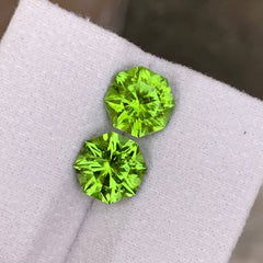 5.00ct Fancy Cut Peridot Pair