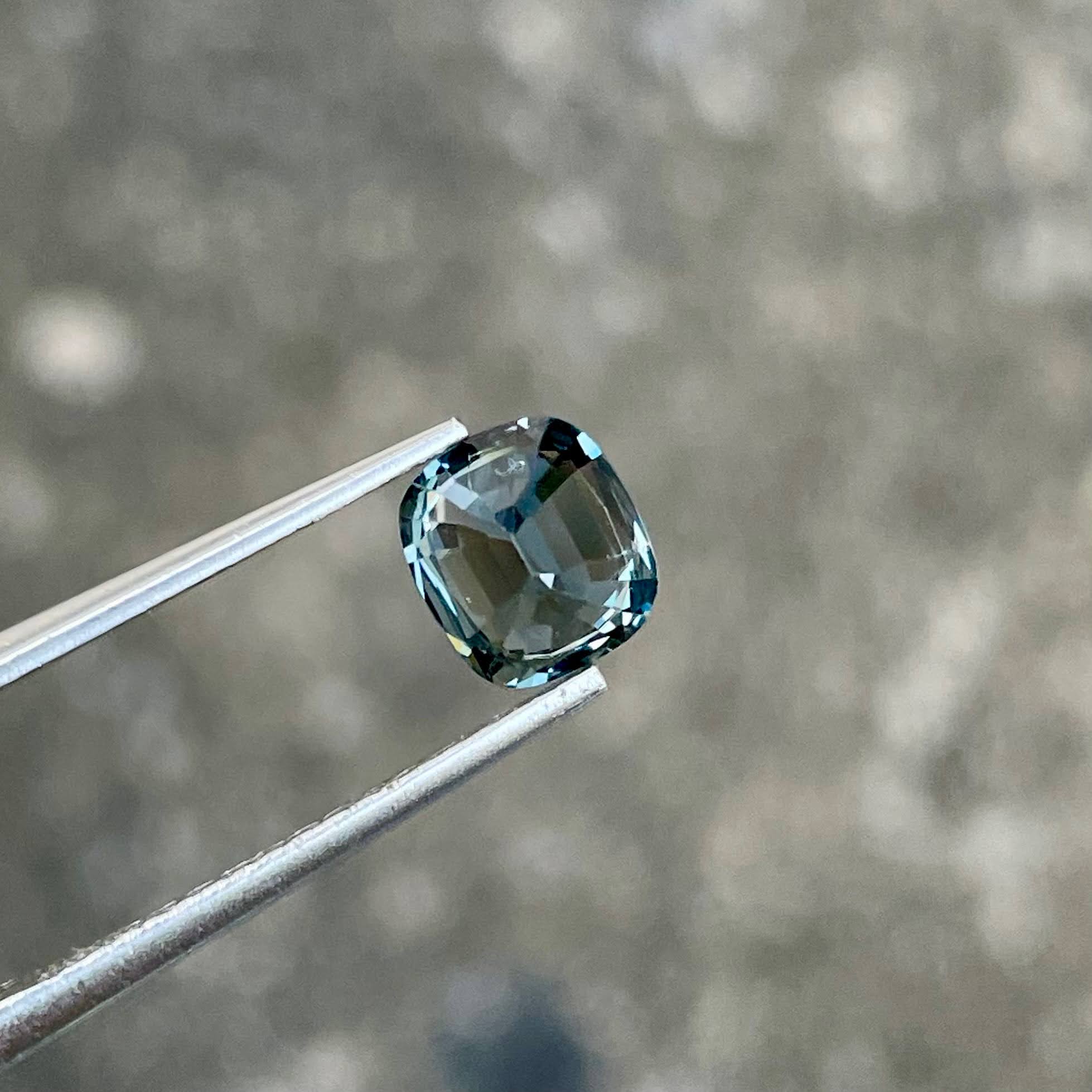 1.56 carats Teal Gray Spinel Gemstone