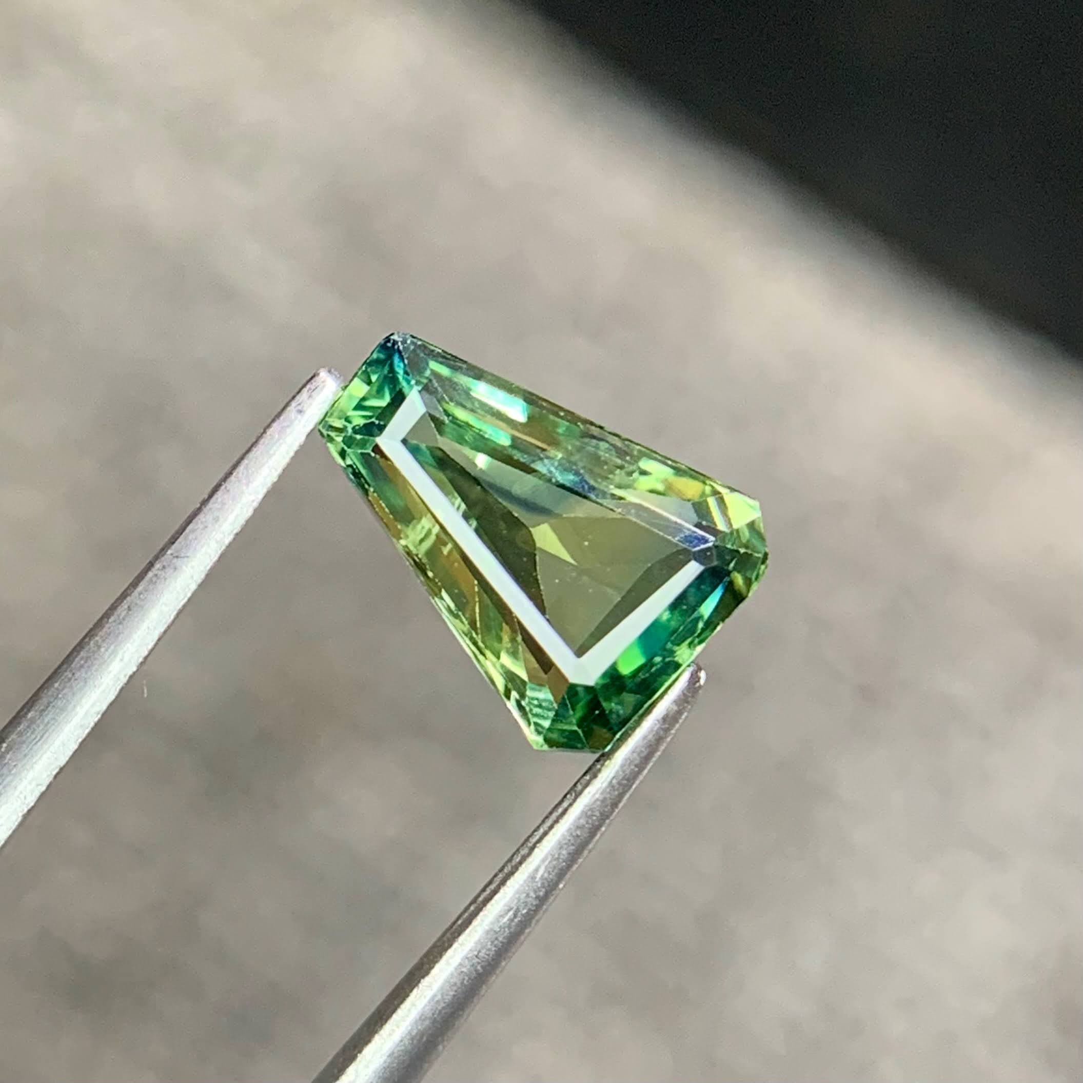1.71 Ct Teal Sapphire Custom Cut