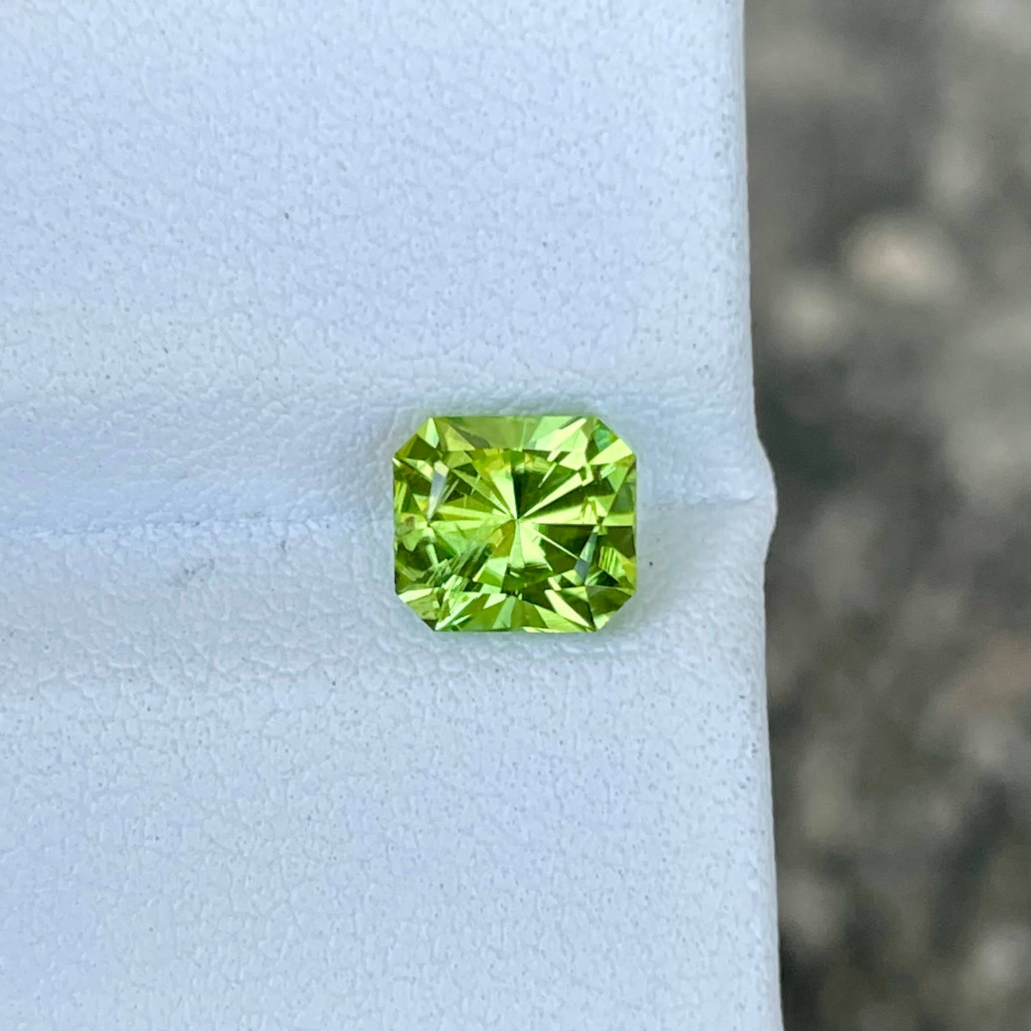 1.55 Carats Peridot Stone Custom Cut