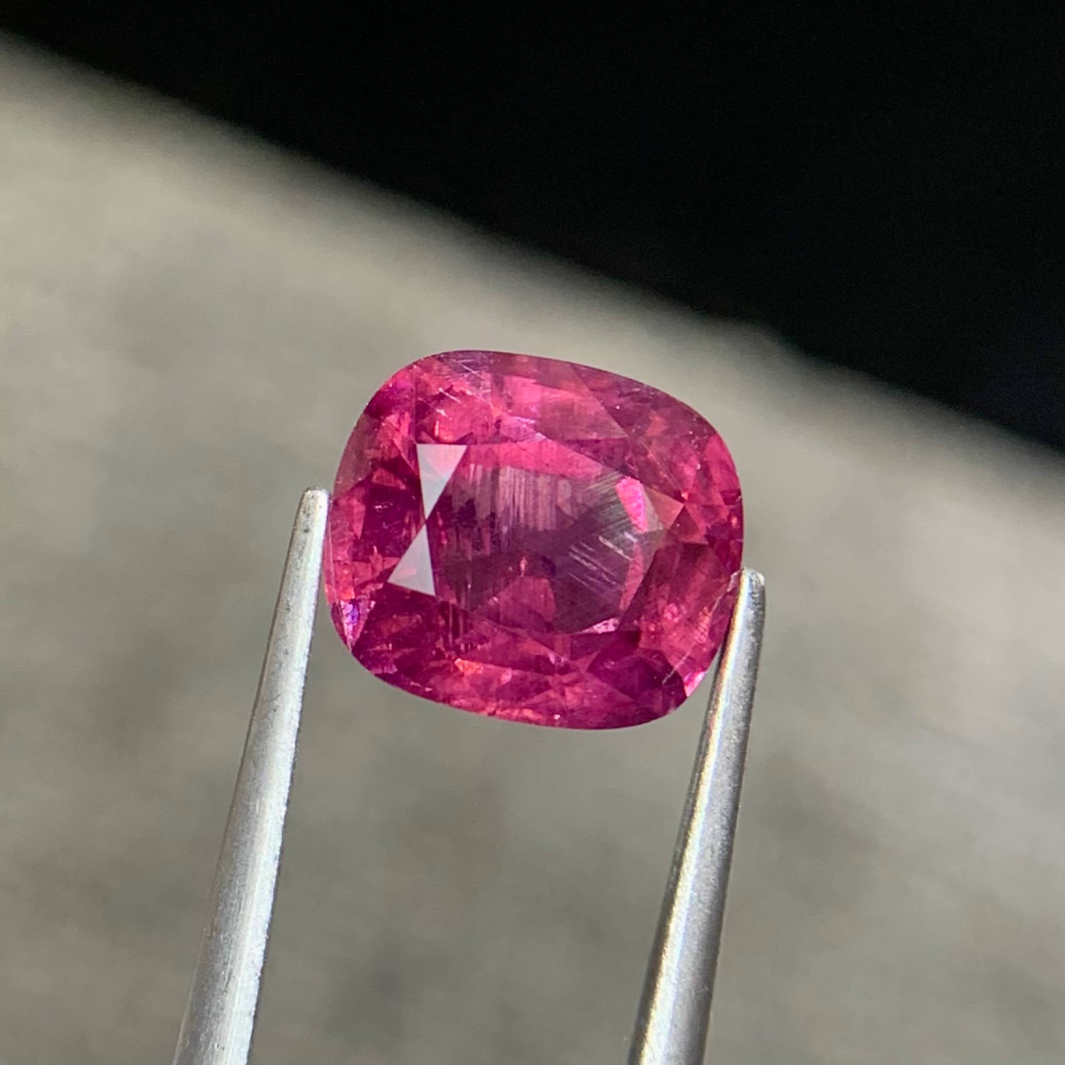 3.22ct Reddish Pink Spinel Cushion Cut