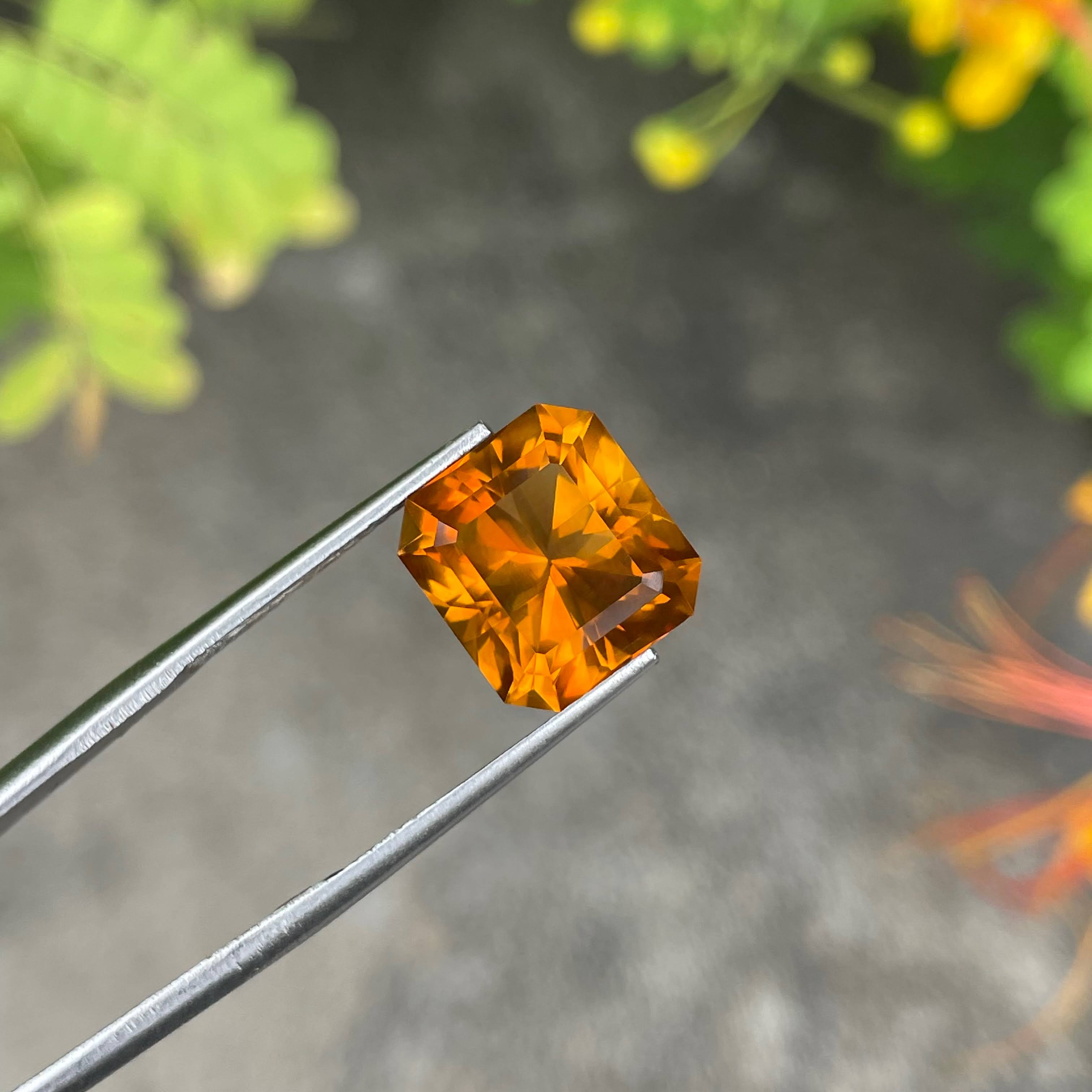 6.60 Carats Custom Precision Citrine