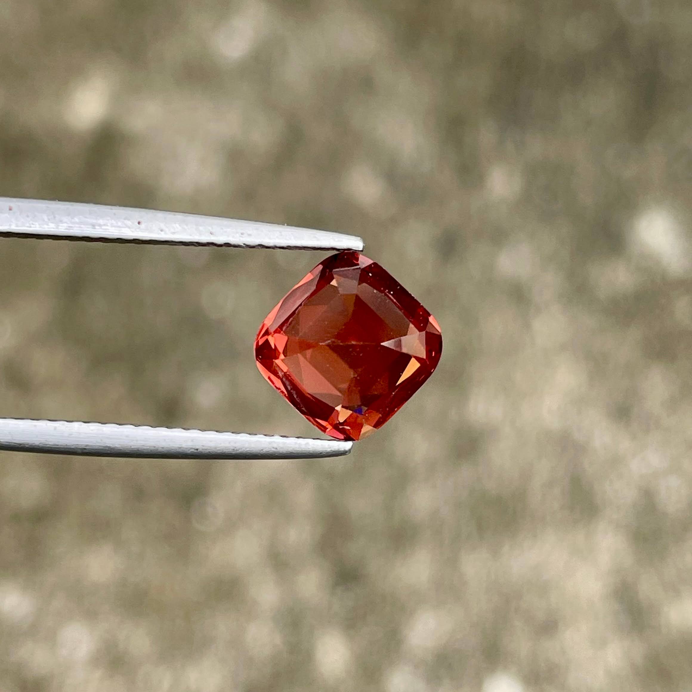 3.33 Carat Reddish Orange Spinel Stone