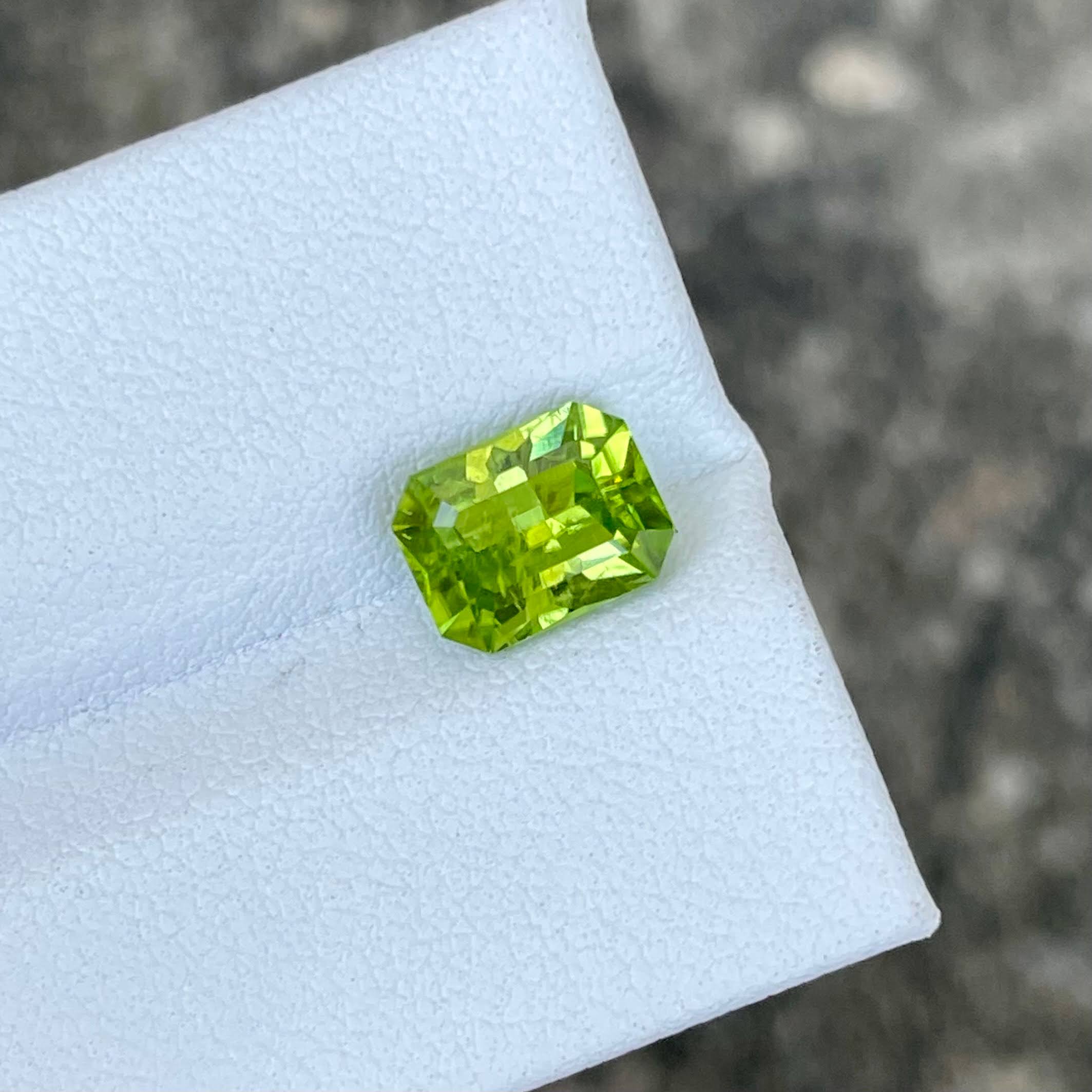 2.10 Carats Peridot Stone Custom Cut