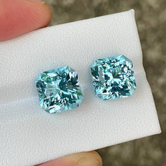 15.82 Carat Light Blue Topaz Pair Gems