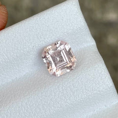 1.39 Carats Peachy Topaz Asscher Cut