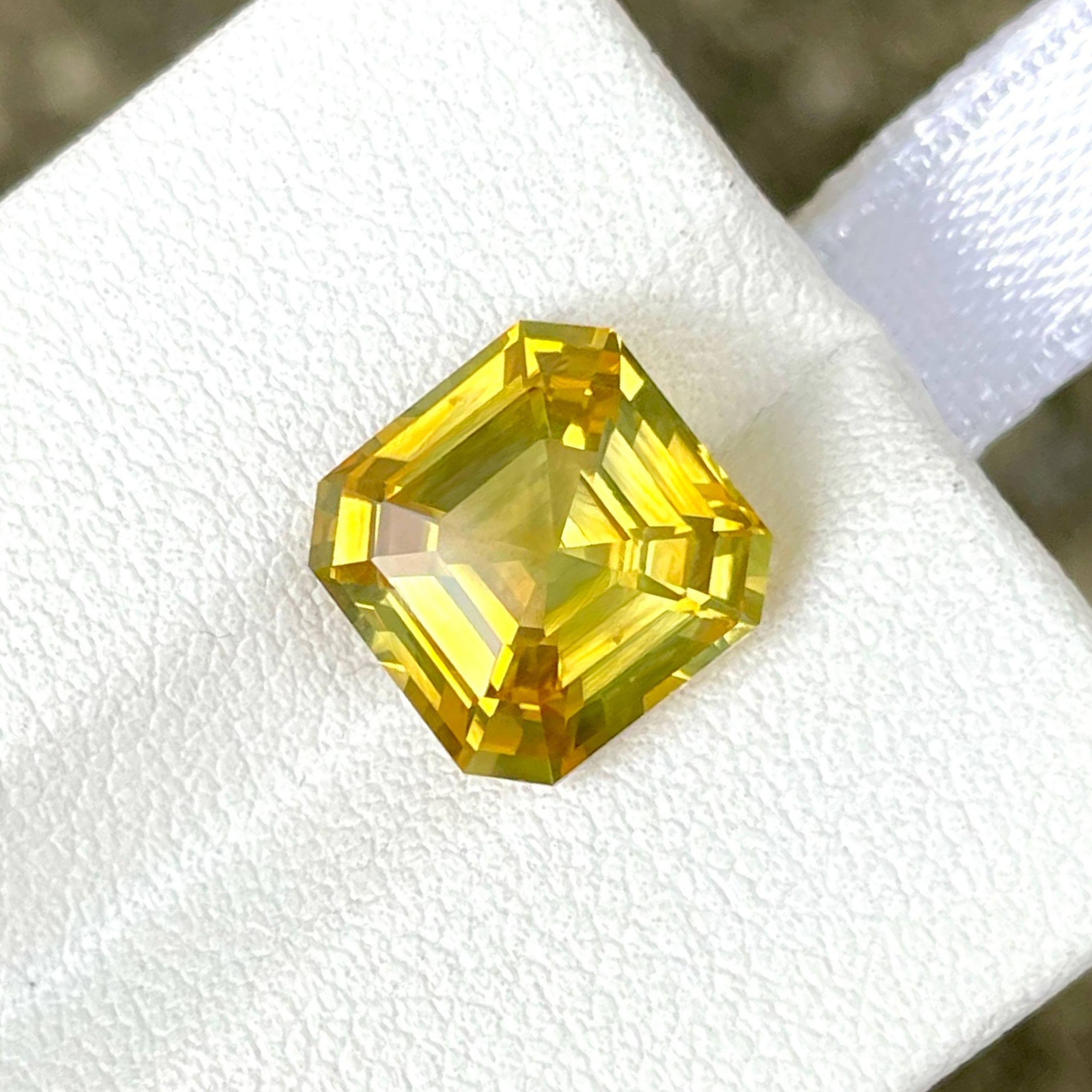  5.10 Carat Natural Yellow Sapphire Asscher Cut
