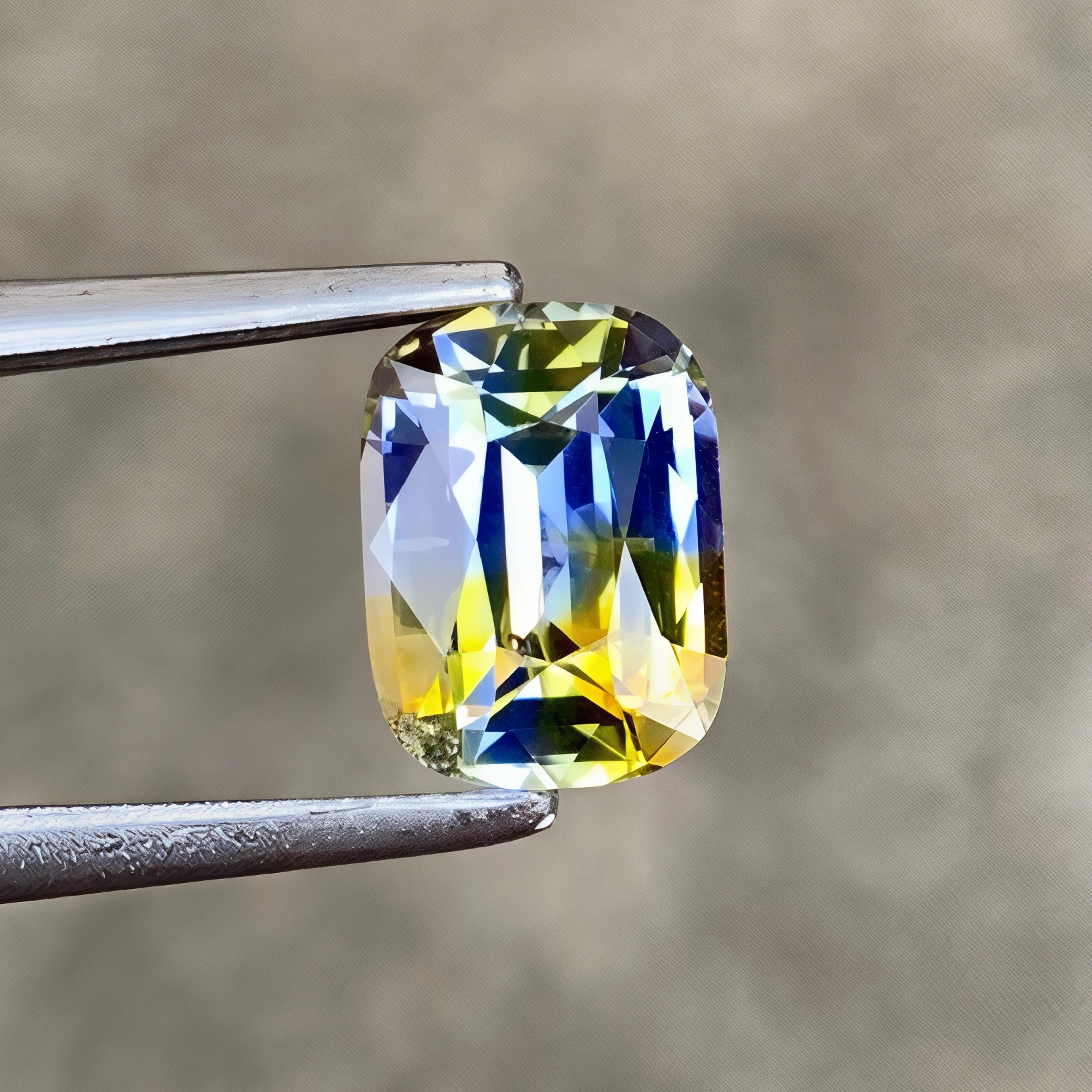 1-06-carats-bicolor-parti-sapphire-cushion-faceted-sri-lankan-gemstone