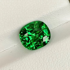 2.82 Carats Verdant Green Tsavorite Garnet Cushion Cut from Tanzania